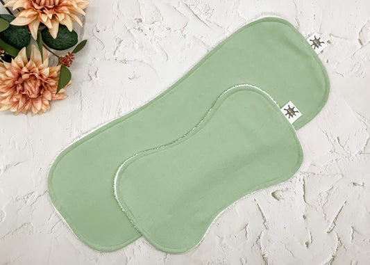 Avocado Green Soft Pastel Burp Cloths