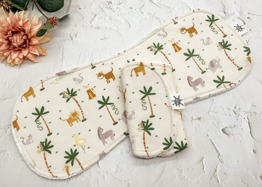 Safari Animals Burp Cloths