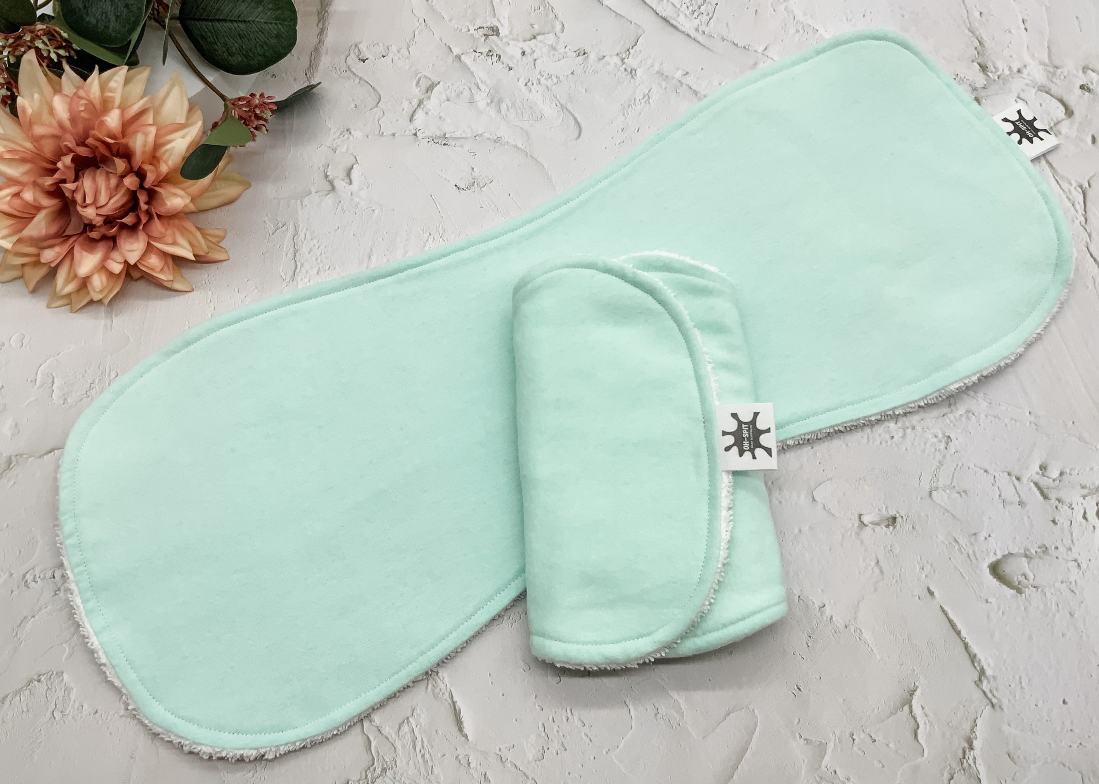 Sea Foam Soft Pastel Burp Cloths