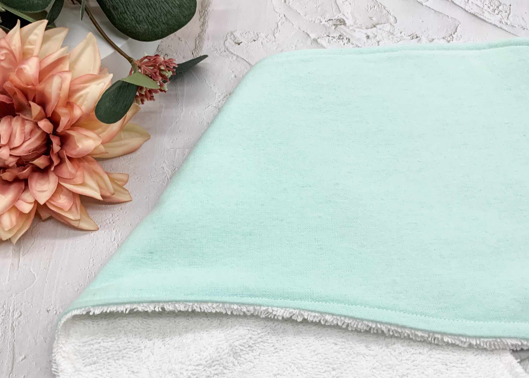 Sea Foam Soft Pastel Burp Cloths