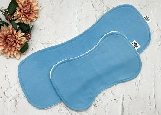 Sky Blue Soft Pastel Burp Cloths